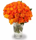 Bouquet of orange roses